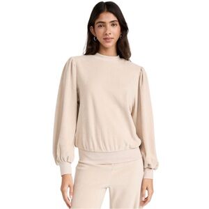 NWT Suzie Suzi Kondi Perissa Puff Shoulder Long Sleeve Top in Dorset Velour Sz L